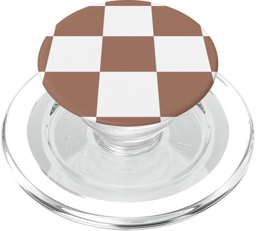 Mokka-Mousse und weißes Schachbrettmuster PopSockets PopGrip für MagSafe Mokka-Mousse und weißes Schachbrettmuster PopSockets PopGrip für MagSafe von LiveHappy