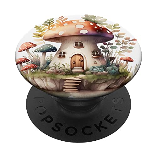 Mushroom House Fairycore Cottagecore Gardencore Ästhetik PopSockets mit austauschbarem PopGrip Mushroom House Fairycore Cottagecore Gardencore Ästhetik PopSockets mit austauschbarem PopGrip von LiveHappy