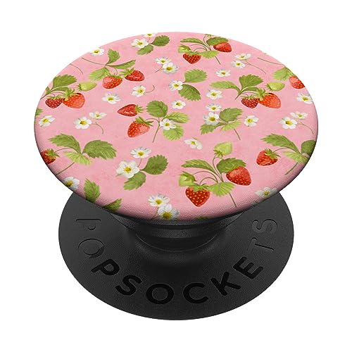 Strawberry Farmcore Gardencore Muster im Bauernhausstil PopSockets mit austauschbarem PopGrip Strawberry Farmcore Gardencore Muster im Bauernhausstil PopSockets mit austauschbarem PopGrip von LiveHappy