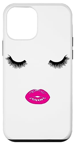 Wimpern Lippen weibliche Maskenbildnerin Gesicht Hülle für iPhone 12 mini Wimpern Lippen weibliche Maskenbildnerin Gesicht Hülle für iPhone 12 mini von LiveHappy