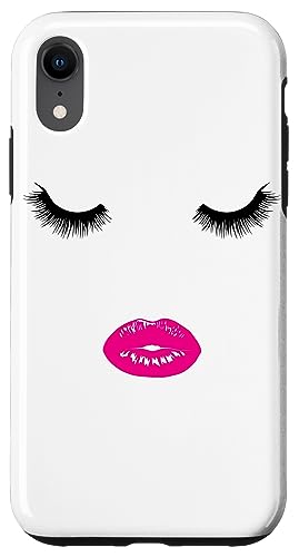 Wimpern Lippen weibliche Maskenbildnerin Gesicht Hülle für iPhone XR Wimpern Lippen weibliche Maskenbildnerin Gesicht Hülle für iPhone XR von LiveHappy