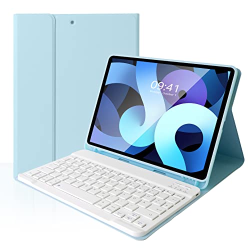 Lively Life Bluetooth-Tastatur für iPad Air 5. Generation 2022/4. Gen 2020 10,9 Zoll/iPad Pro 11 Zoll 2022/2021/2020/2018, kabellose abnehmbare Tastatur - italienisches QWERTY - Hellblau von Lively Life