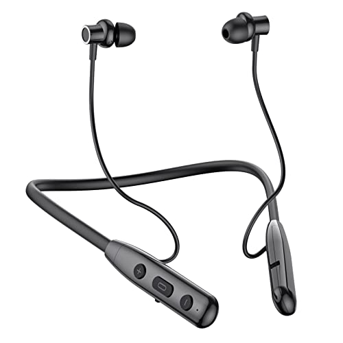 Lively Life Nackenband Kopfhörer Kabellos zum Laufen, Bluetooth 5.3 Kopfhörer In-Ear Kopfhörer mit Mikrofon, Magnetisches Headset Leichte Kopfhörer mit 30 Stunden Spielzeit,Schwarz von Lively Life