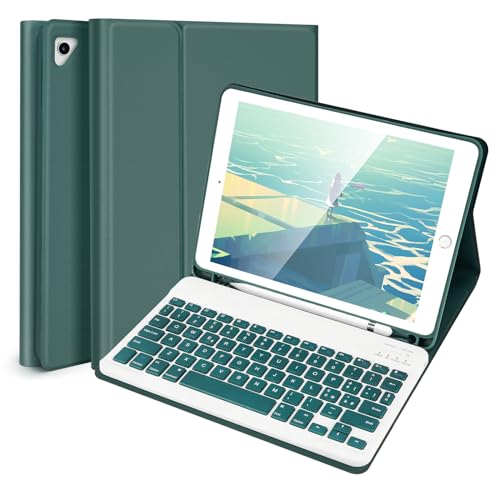 Lively Life Schutzhülle mit Tastatur für iPad 9.7 für iPad 6. Generation 2018 iPad 5. Generation 2017 iPad Pro 9.7 iPad Air 2 Air 1 mit Bluetooth 9.7 Abnehmbare Tastatur Wireless Cover für iPad – von ANICEMOON