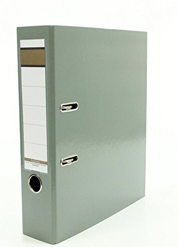 10x Livepac Caribic Glanz-Ordner / DIN A4 / 75mm breit / Farbe: grau von Livepac Office