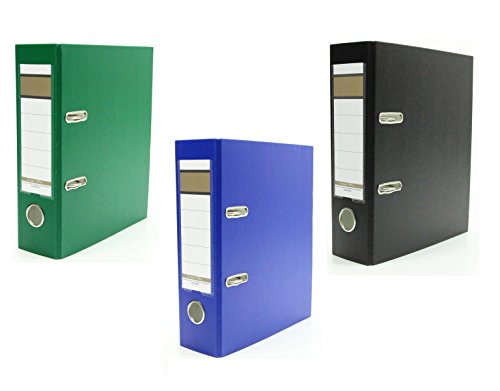 3x Ordner / DIN A5 / 75mm / Farbe: je 1x schwarz, rot und grün 3x Ordner / DIN A5 / 75mm / Farbe: je 1x schwarz, rot und grün von Livepac Office