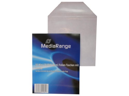 50 MediaRange Sleeve Mini CD DVD Hüllen 85x85 / Folienhüllen von Livepac-Office