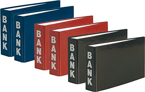 6 Bankordner 140x250mm Ordner f?r Kontoausz?ge 2x blau 2x bourdeaux 2x schwarz von Livepac-Office