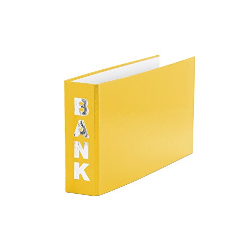 Bankordner / 140x250mm / für Kontoauszüge / Farbe: gelb von Livepac-Office
