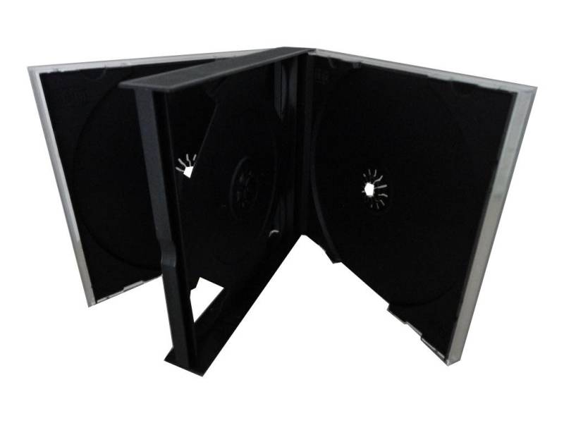 Mediarange CD-Hülle 4 DVD CD Hüllen 4fach 4er-DVD-Box black Jewelcase von Mediarange