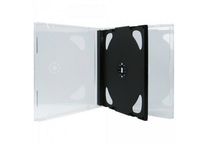 Mediarange CD-Hülle 5 DVD CD Hüllen 2fach 2er doppel Jewelcase black von Mediarange