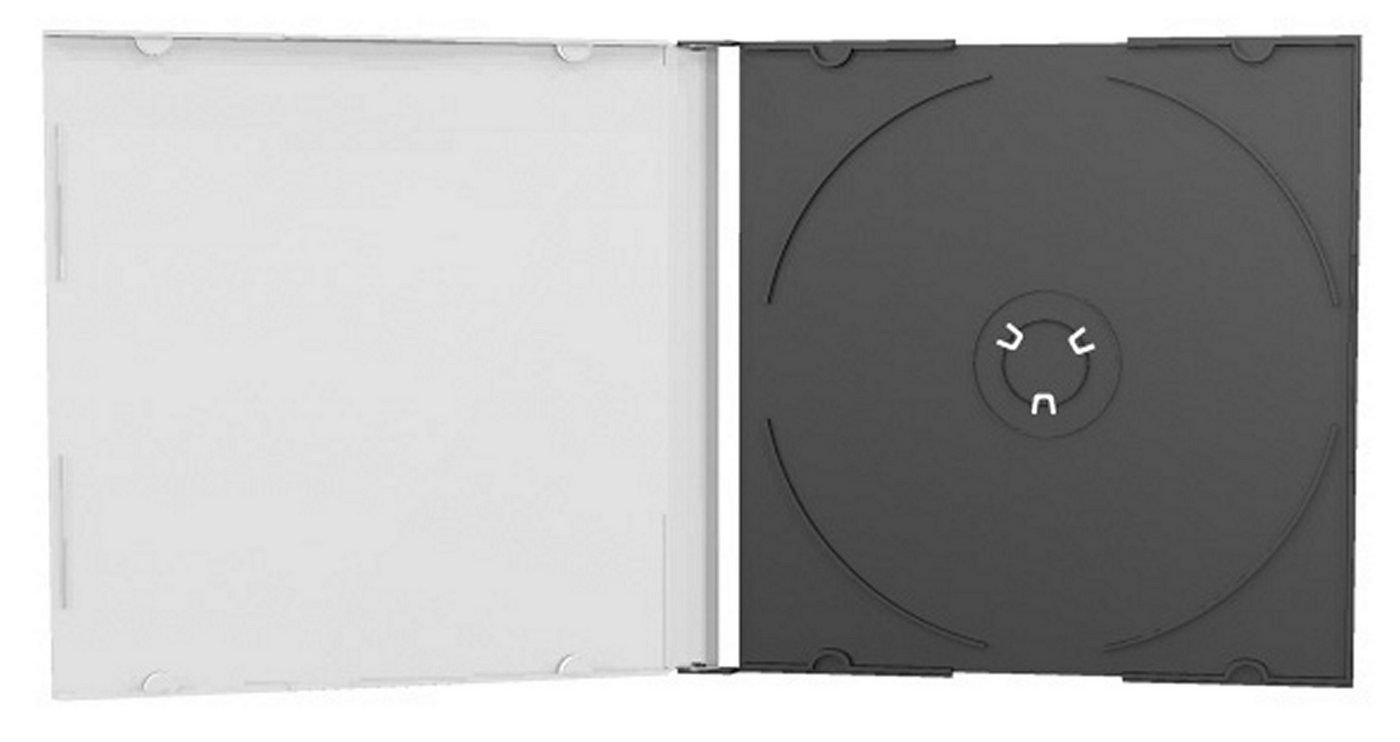 Livepac Office DVD-Hülle 10 DVD CD Hüllen Single Jewecase black slimcase von Livepac Office