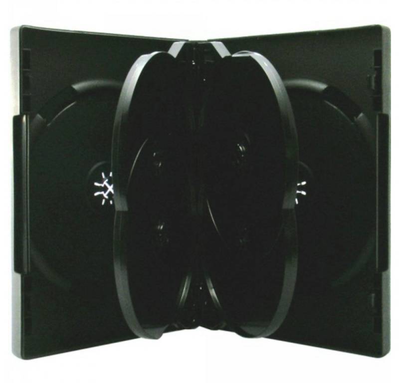 Sauerwald DVD-Hülle 10 DVD CD Hüllen 6fach 6er-DVD-Box schwarz professional von Sauerwald