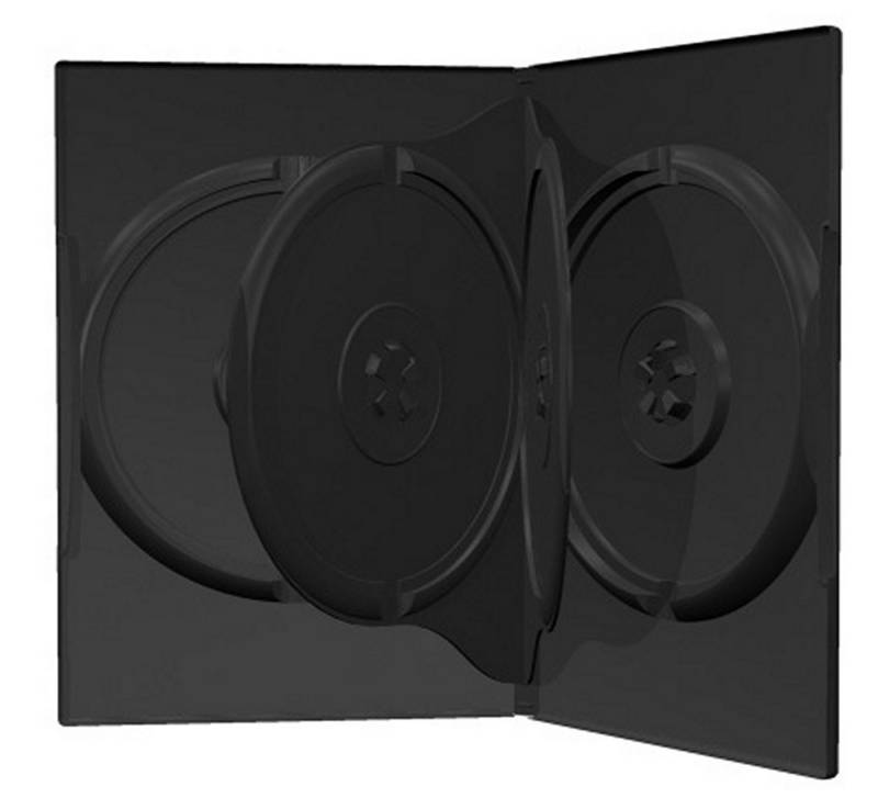 Livepac Office DVD-Hülle 100 (2x 50) DVD CD Hüllen 4fach 4er-DVD-Box schwarz von Livepac Office