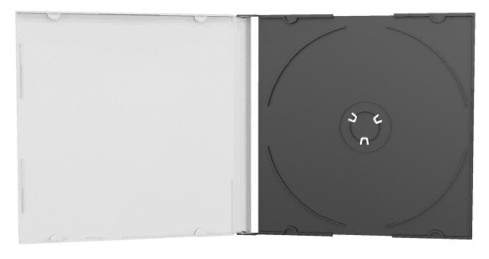 Livepac Office DVD-Hülle 100 DVD CD Hüllen Single black slimcase von Livepac Office