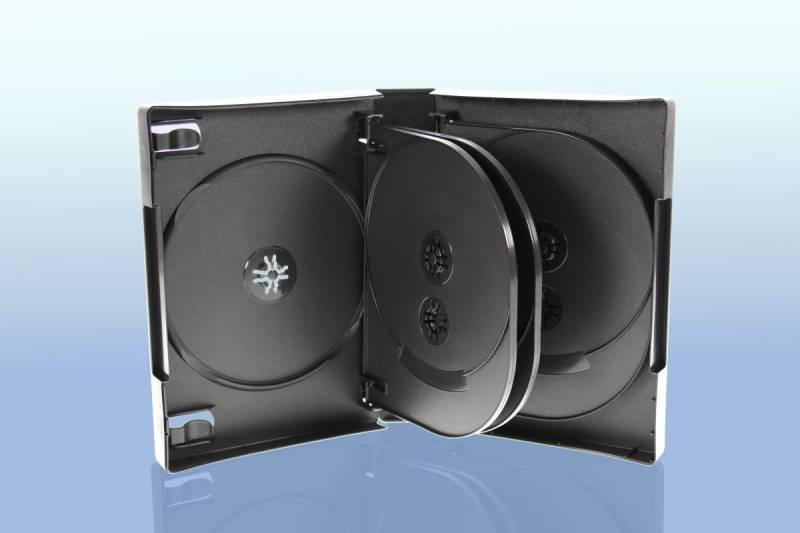 Sauerwald DVD-Hülle 2 DVD Hüllen / 10fach 10er DVD Box / Farbe: schwarz von Sauerwald