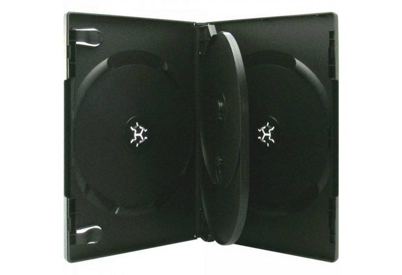 Sauerwald DVD-Hülle 25 DVD CD Hüllen 4fach 4er-DVD-Box schwarz professional von Sauerwald