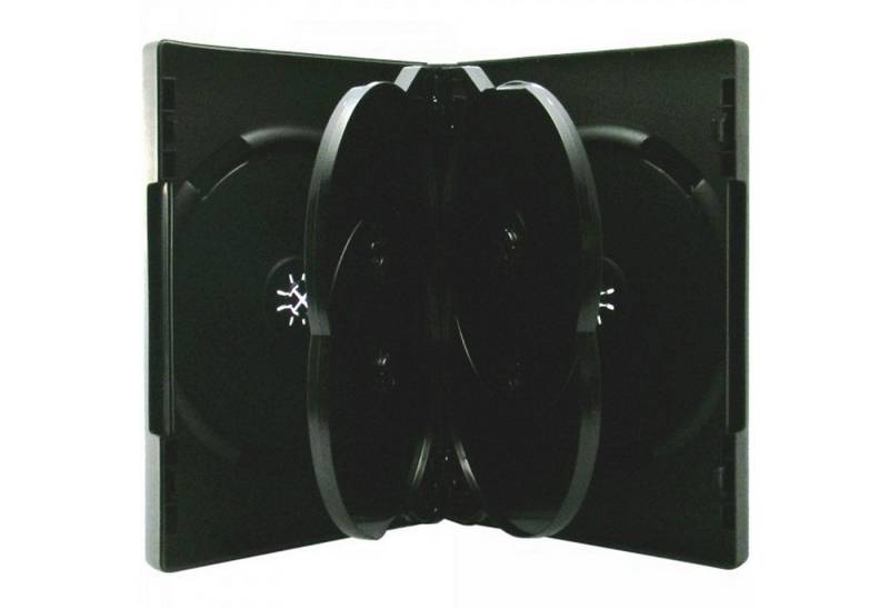 Mediarange DVD-Hülle 50 DVD CD Hüllen 6fach 6er-DVD-Box schwarz eco von Mediarange