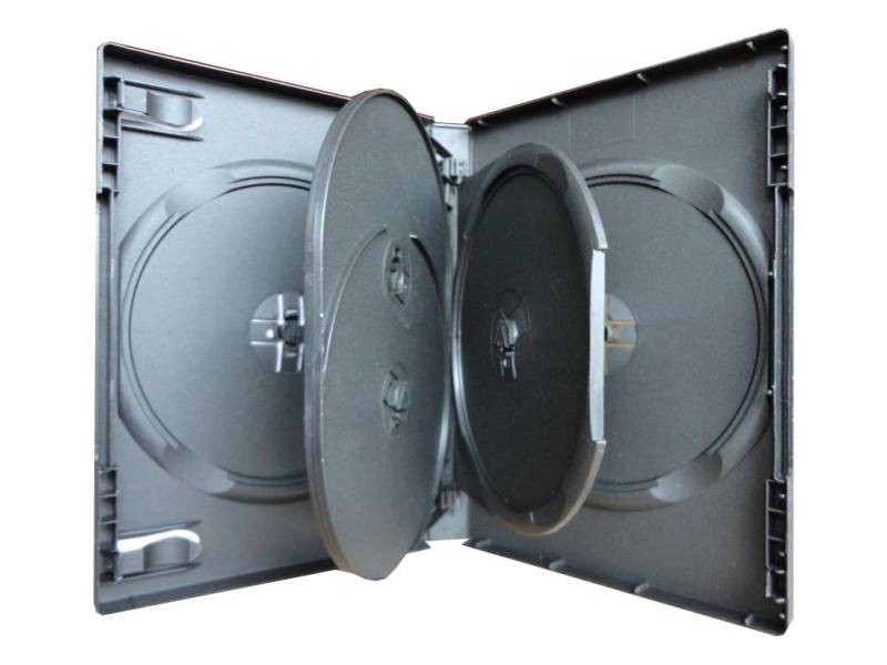 Mediarange DVD-Hülle 50x 5fach 5er DVD CD Box Hülle black von Mediarange