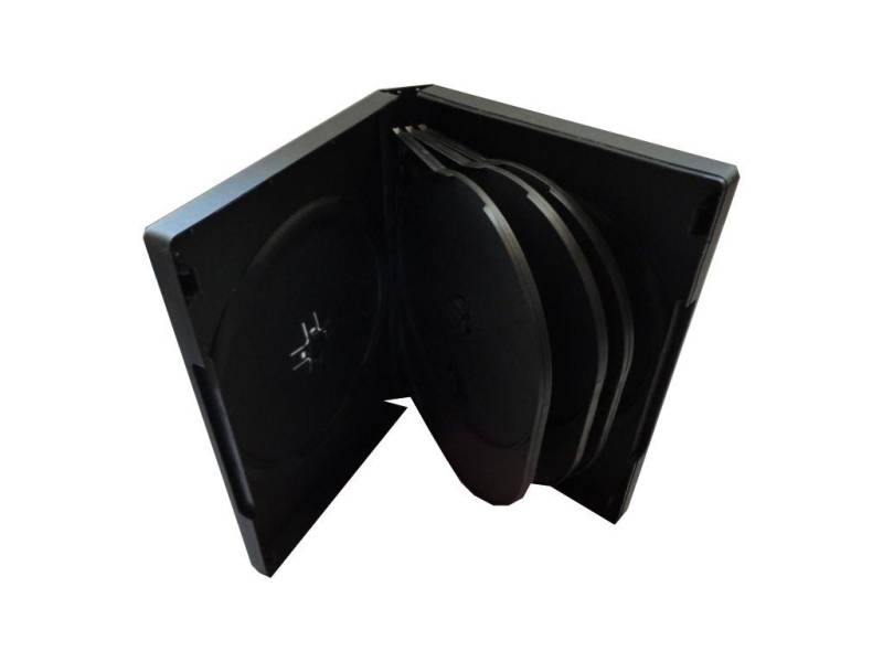 Mediarange DVD-Hülle 50x 8fach 8er DVD CD Box Hüllen black von Mediarange