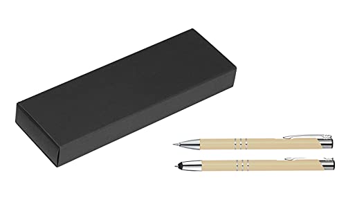 Metall Schreibset / Touchpen Kugelschreiber + Druckbleistift / Farbe: elfenbein Metall Schreibset / Touchpen Kugelschreiber + Druckbleistift / Farbe: elfenbein von Livepac Office