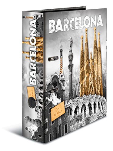 Motivordner / DIN A4 / 80mm breit / "Barcelona" von Livepac-Office