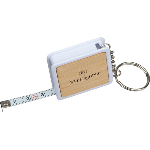 Schlüsselanhänger mit Gravur / mit Maßband / mit einer Messlänge von einem meter von Livepac-Office