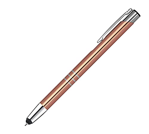 Touchpen Kugelschreiber aus Metall / Farbe: roségold von Livepac Office