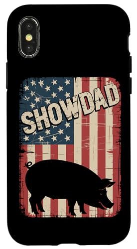 Papa Pig Show Vieh Show Papa Hülle für iPhone X/XS von Livestock Show Gifts | Pig Show Gifts