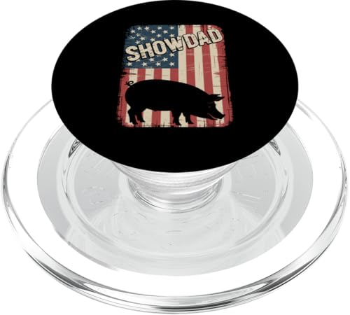 Papa Pig Show Vieh Show Papa PopSockets PopGrip für MagSafe von Livestock Show Gifts | Pig Show Gifts