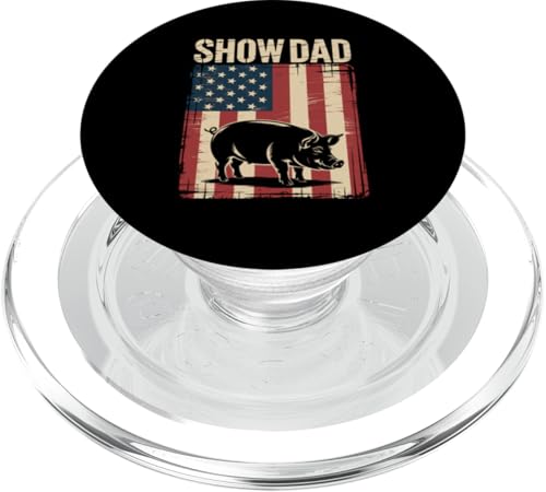 Papa Pig Show Vieh Show Papa PopSockets PopGrip für MagSafe von Livestock Show Gifts | Pig Show Gifts