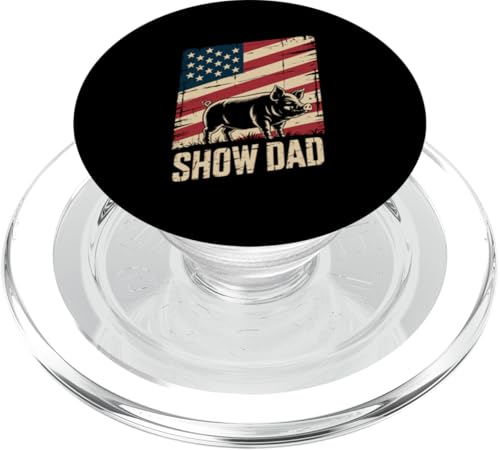Papa Pig Show Vieh Show Papa PopSockets PopGrip für MagSafe von Livestock Show Gifts | Pig Show Gifts