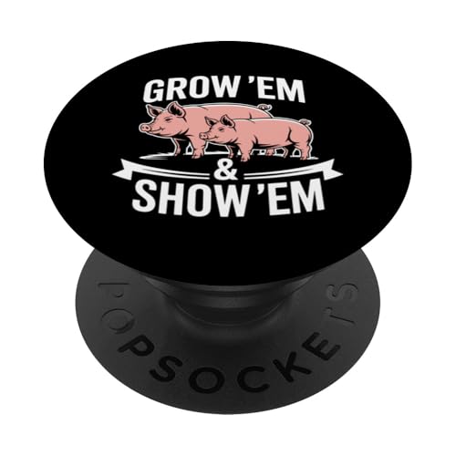 Pig Show Schwein Vieh Show Pig Show PopSockets Klebender PopGrip von Livestock Show Gifts | Pig Show Gifts