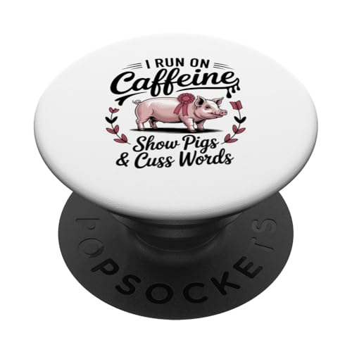Show Mom Pig Show Vieh Pig Show PopSockets Klebender PopGrip von Livestock Show Gifts | Pig Show Gifts