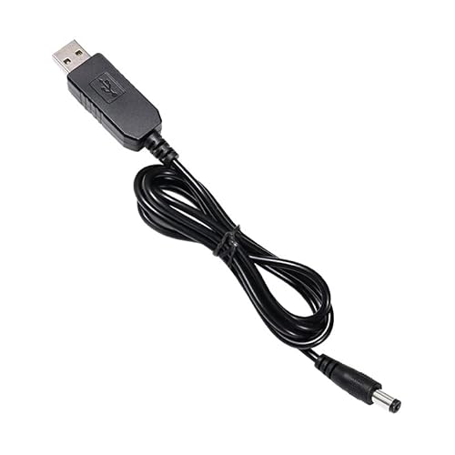 Liwinting DC auf USB 12V Netzteil Kabel 5,5 x 2,1 mm DC Männlich Hohlstecker Adapterkabel für Lüfter Bluetooth Lautsprecher LED Licht Router Lautsprecher 1m Schwarz von Liwinting
