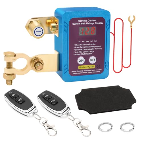 Liwogi Drahtloser Ferngesteuerter Auto Batterie Trennschalter, 12V 240A Anti-Diebstahl-Automatik Cut/Shut Off mit Fernbedienung Kill Switch für Auto, LKW, RV, ATV, Boot Liwogi Drahtloser Ferngesteuerter Auto Batterie Trennschalter, 12V 240A Anti-Diebstahl-Automatik Cut/Shut Off mit Fernbedienung Kill Switch für Auto, LKW, RV, ATV, Boot von Liwogi