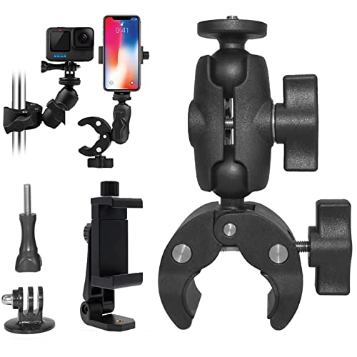 Lizaty Action Camera Mount Motorcycle Bicycle Mount, 360° Rotation Handlebar Mobile Phone Holder, Smartphone Clip Handlebar Mount Accessories for GoPro Hero 11/10/9/8/7/6 Insta360 One X2, DJI Osmo Lizaty Action Camera Mount Motorcycle Bicycle Mount, 360° Rotation Handlebar Mobile Phone Holder, Smartphone Clip Handlebar Mount Accessories for GoPro Hero 11/10/9/8/7/6 Insta360 One X2, DJI Osmo von Lizaty