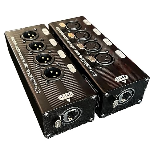 Lizien 2 Stück 4-Kanal-3-Pin-XLR-Audio- und -Über-Netzwerk-Kabel-Extender, 1 Stecker + 1 Buchse, Schwarz Lizien 2 Stück 4-Kanal-3-Pin-XLR-Audio- und -Über-Netzwerk-Kabel-Extender, 1 Stecker + 1 Buchse, Schwarz von Lizien