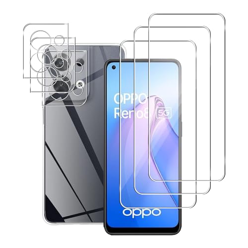 Ljietr 3+3 Stück Schutzfolie für Oppo Reno8 5G Panzer Schutz Glas, 3 Panzerfolie und 3 Kamera Schutzglas, HD Displayschutzfolie, 9H Härte für Oppo Reno8 5G Ljietr 3+3 Stück Schutzfolie für Oppo Reno8 5G Panzer Schutz Glas, 3 Panzerfolie und 3 Kamera Schutzglas, HD Displayschutzfolie, 9H Härte für Oppo Reno8 5G von Ljietr