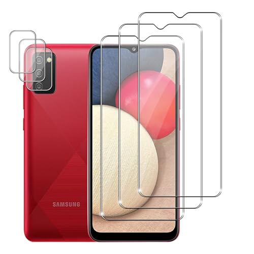 Ljietr 3+3 Stück Schutzfolie für Samsung Galaxy A02s Panzer Schutz Glas, 3 Panzerfolie und 3 Kamera Schutzglas, HD Displayschutzfolie, 9H Härte für Samsung Galaxy A02s Ljietr 3+3 Stück Schutzfolie für Samsung Galaxy A02s Panzer Schutz Glas, 3 Panzerfolie und 3 Kamera Schutzglas, HD Displayschutzfolie, 9H Härte für Samsung Galaxy A02s von Ljietr