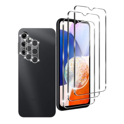 Ljietr 3+3 Stück Schutzfolie für Samsung Galaxy A14 5G Panzer Schutz Glas, 3 Panzerfolie und 3 Kamera Schutzglas, HD Displayschutzfolie, 9H Härte für Samsung Galaxy A14 5G Ljietr 3+3 Stück Schutzfolie für Samsung Galaxy A14 5G Panzer Schutz Glas, 3 Panzerfolie und 3 Kamera Schutzglas, HD Displayschutzfolie, 9H Härte für Samsung Galaxy A14 5G von Ljietr