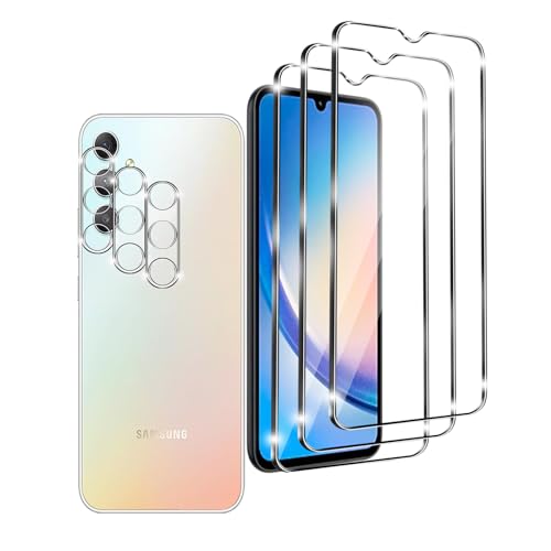 Ljietr 3+3 Stück Schutzfolie für Samsung Galaxy A34 Panzer Schutz Glas, 3 Panzerfolie und 3 Kamera Schutzglas, HD Displayschutzfolie, 9H Härte für Samsung Galaxy A34 Ljietr 3+3 Stück Schutzfolie für Samsung Galaxy A34 Panzer Schutz Glas, 3 Panzerfolie und 3 Kamera Schutzglas, HD Displayschutzfolie, 9H Härte für Samsung Galaxy A34 von Ljietr