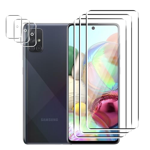 Ljietr 3+3 Stück Schutzfolie für Samsung Galaxy A71 Panzer Schutz Glas, 3 Panzerfolie und 3 Kamera Schutzglas, HD Displayschutzfolie, 9H Härte für Samsung Galaxy A71 Ljietr 3+3 Stück Schutzfolie für Samsung Galaxy A71 Panzer Schutz Glas, 3 Panzerfolie und 3 Kamera Schutzglas, HD Displayschutzfolie, 9H Härte für Samsung Galaxy A71 von Ljietr