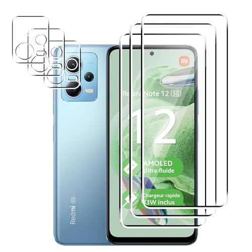Ljietr 3+3 Stück Schutzfolie für Xiaomi Redmi Note 12 Panzer Schutz Glas, 3 Panzerfolie und 3 Kamera Schutzglas, HD Displayschutzfolie, 9H Härte für Xiaomi Redmi Note 12 Ljietr 3+3 Stück Schutzfolie für Xiaomi Redmi Note 12 Panzer Schutz Glas, 3 Panzerfolie und 3 Kamera Schutzglas, HD Displayschutzfolie, 9H Härte für Xiaomi Redmi Note 12 von Ljietr
