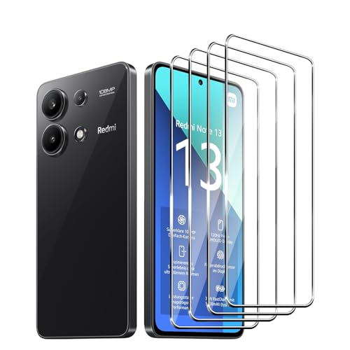 Ljietr 4 Stück Schutzfolie für Xiaomi Redmi Note 13 4G, für Panzer Schutz Glas, Panzerfolie, Schutzglas, HD Displayschutzfolie, 9H Härte für Xiaomi Redmi Note 13 4G Ljietr 4 Stück Schutzfolie für Xiaomi Redmi Note 13 4G, für Panzer Schutz Glas, Panzerfolie, Schutzglas, HD Displayschutzfolie, 9H Härte für Xiaomi Redmi Note 13 4G von Ljietr