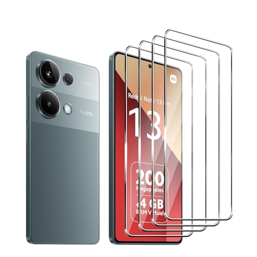 Ljietr 4 Stück Schutzfolie für Xiaomi Redmi Note 13 Pro 4G, für Panzer Schutz Glas, Panzerfolie, Schutzglas, HD Displayschutzfolie, 9H Härte für Xiaomi Redmi Note 13 Pro 4G Ljietr 4 Stück Schutzfolie für Xiaomi Redmi Note 13 Pro 4G, für Panzer Schutz Glas, Panzerfolie, Schutzglas, HD Displayschutzfolie, 9H Härte für Xiaomi Redmi Note 13 Pro 4G von Ljietr