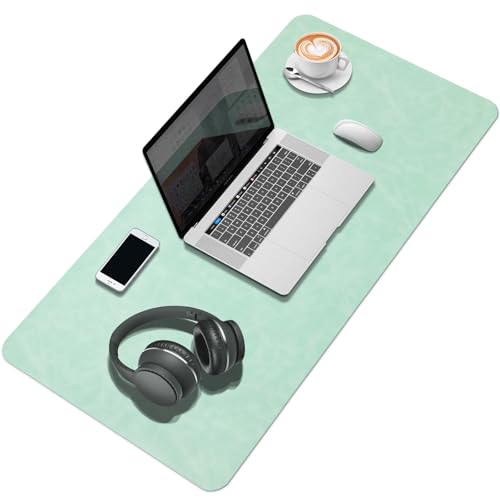Lllunimon Groß Leder Schreibtischunterlage Beschützer Mauspad PU Leather Desk Mat Large Mouse Pad Rutschfest Tischmatten Mausmatte Wasserdicht Schreibblock für Büro und Zuhause (Hellgrün, 90x43cm) Lllunimon Groß Leder Schreibtischunterlage Beschützer Mauspad PU Leather Desk Mat Large Mouse Pad Rutschfest Tischmatten Mausmatte Wasserdicht Schreibblock für Büro und Zuhause (Hellgrün, 90x43cm) von Lllunimon