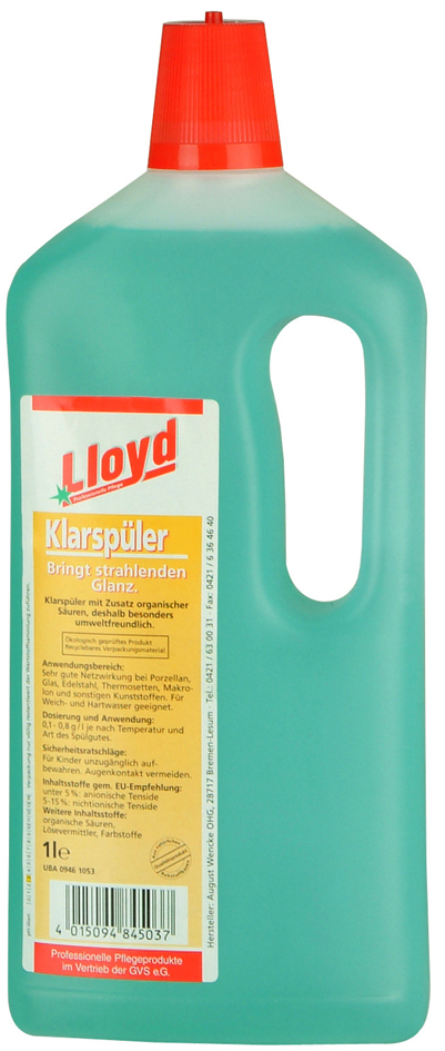 Lloyd Klarspüler für Spülmaschinen Lloyd Klarspüler für Spülmaschinen von Lloyd