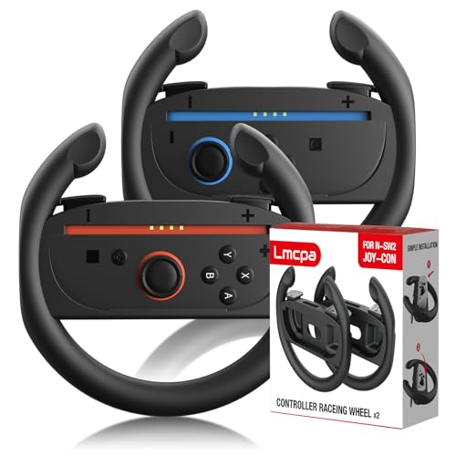 Lmcpa 2 Pack Lenkrad-Paar Kompatibel mit 2025 Nintendo Switch 2 Modell Joy-Cons für Mario Kart World- Switch 2, Schwarz Lmcpa 2 Pack Lenkrad-Paar Kompatibel mit 2025 Nintendo Switch 2 Modell Joy-Cons für Mario Kart World- Switch 2, Schwarz von Lmcpa