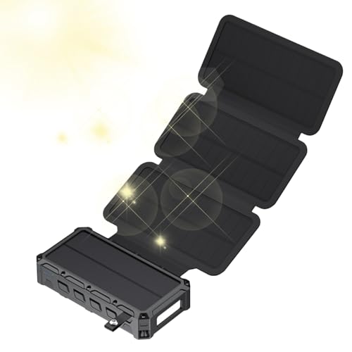 Lnhgh Solar Powerbank - Handkurbel & LED Lampe - Elektronikgeräte, Faltbare Powerbank für Angeln, Camping, Reisen und Haushalt Lnhgh Solar Powerbank - Handkurbel & LED Lampe - Elektronikgeräte, Faltbare Powerbank für Angeln, Camping, Reisen und Haushalt von Lnhgh